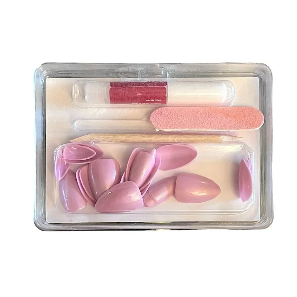 🤯5/$25🤯 Press On Nails Lavender Medium Length Almond Shape NWT